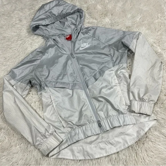 Nike Womens Windrunner Track Jacket Platinum/White Size Small EUC - Picture 2 of 15